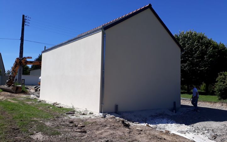 Construction d'un garage à Pernay (37)
